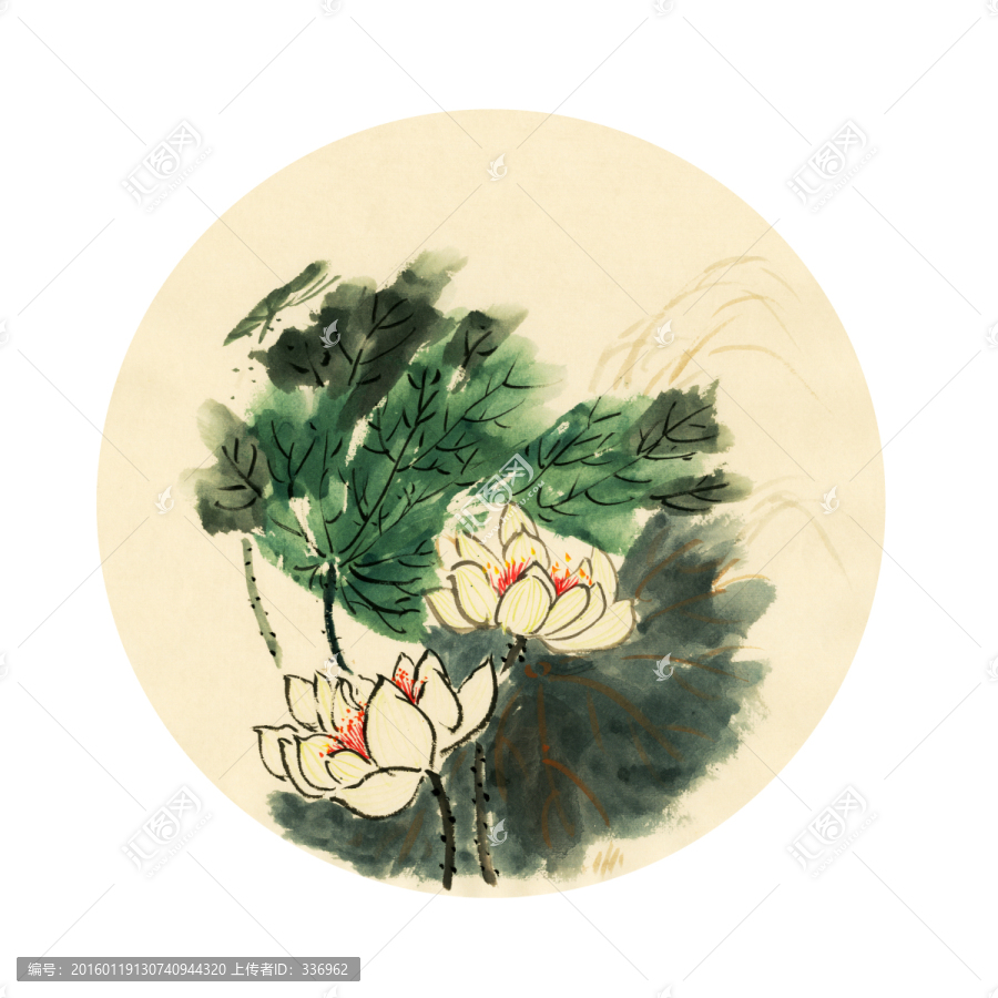 荷花裝飾畫