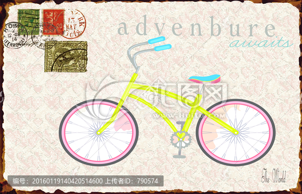 自行車,單車,小汽車,歐美風格