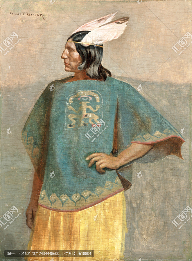 印第安人,高清人物油畫
