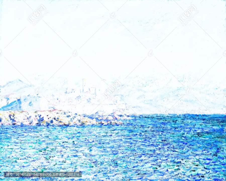 莫奈作品抽象油畫