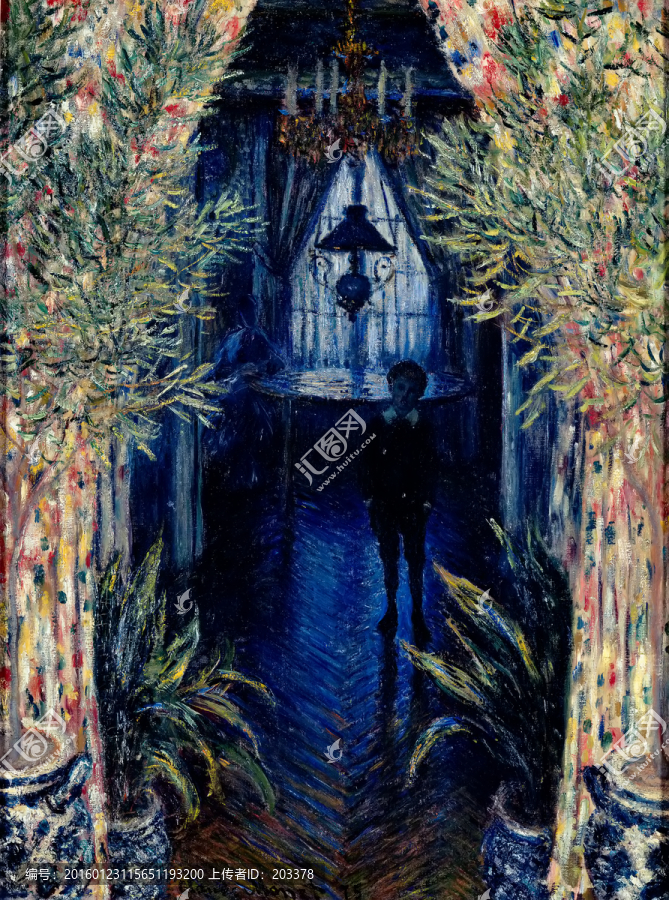 莫奈作品抽象油畫