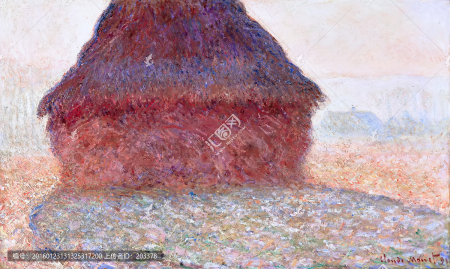 莫奈作品抽象油畫