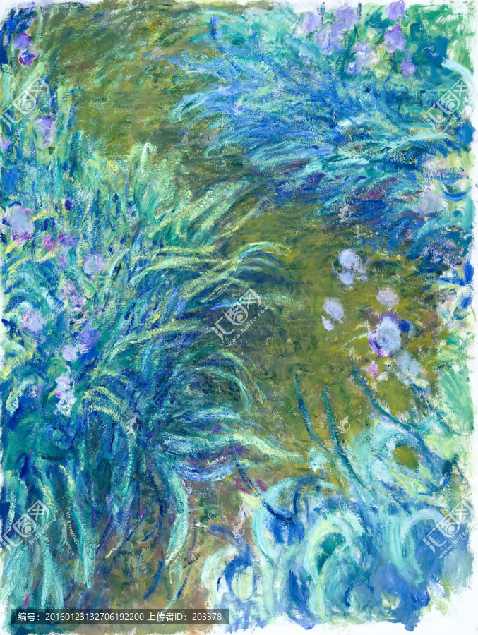 莫奈作品抽象油畫