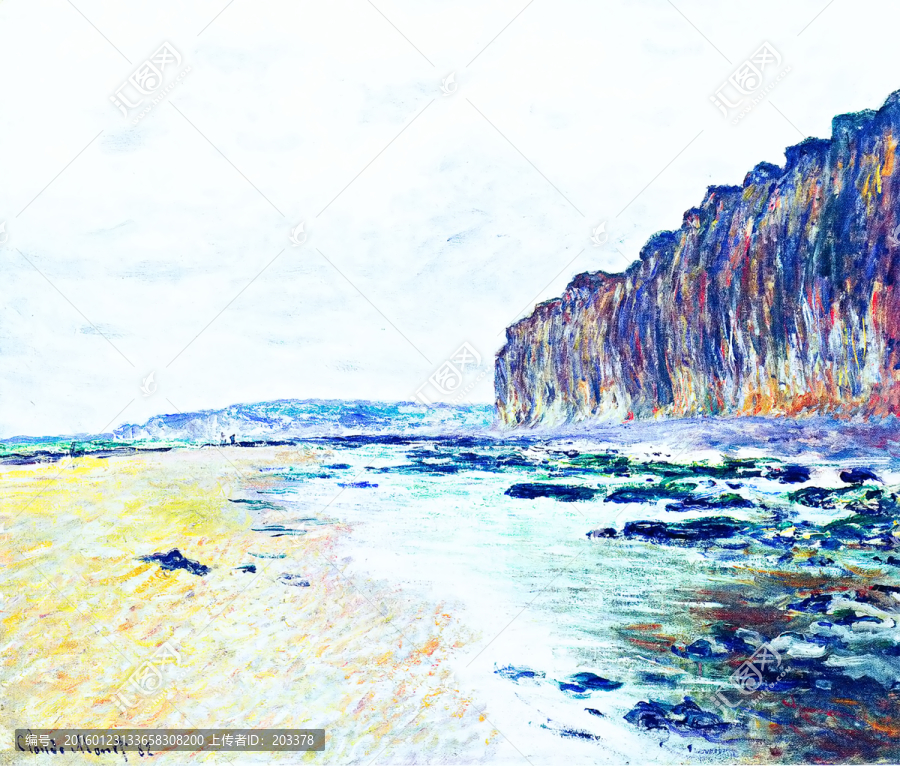 莫奈作品抽象油畫