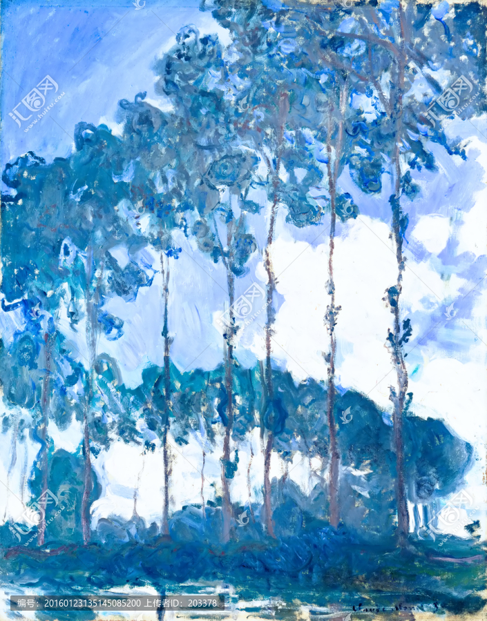 莫奈作品抽象油畫