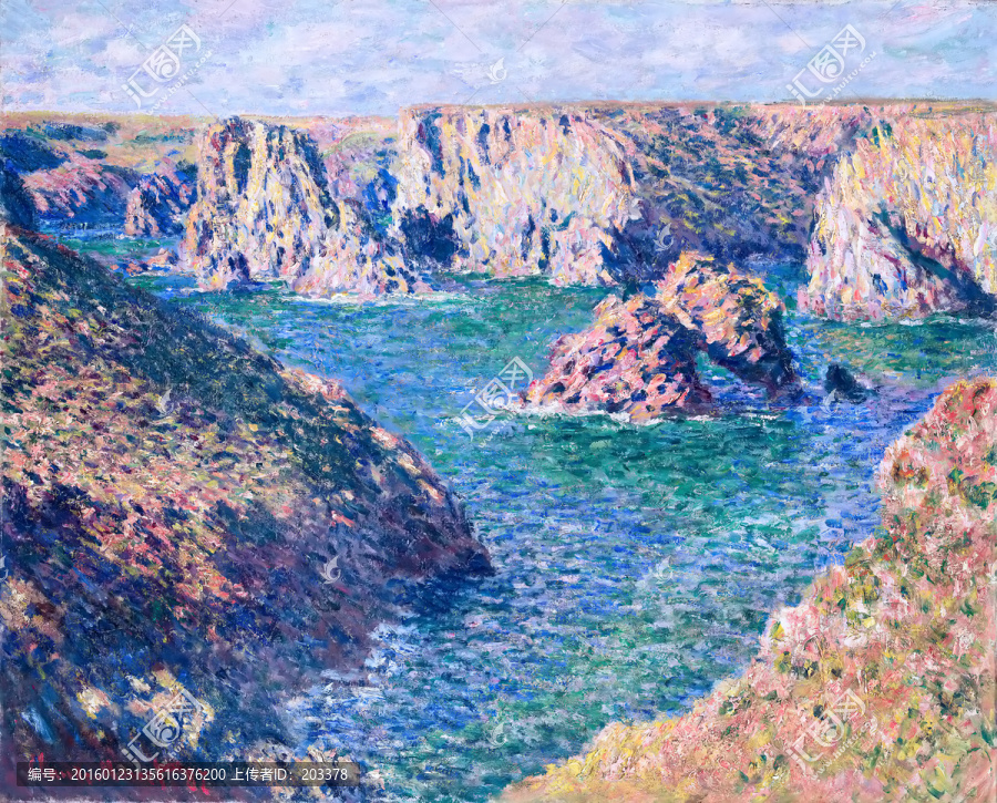 莫奈作品抽象油畫