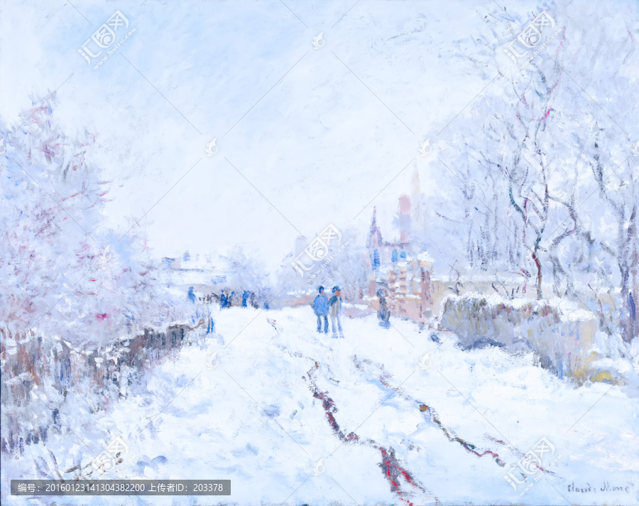 莫奈作品抽象油畫