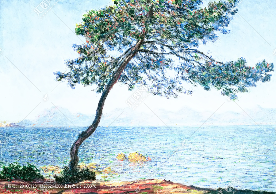莫奈作品抽象油畫