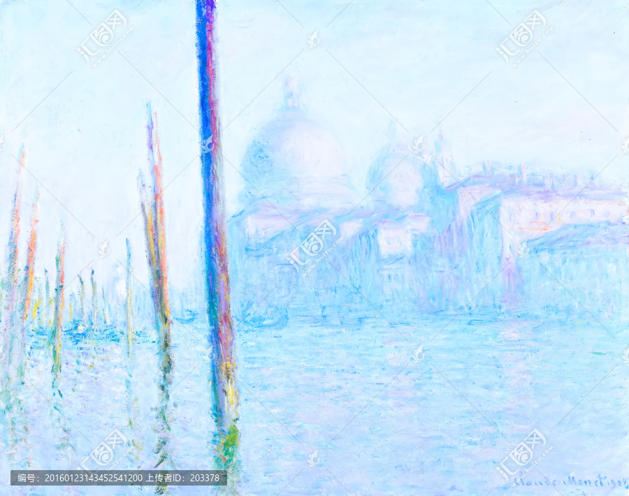莫奈作品抽象油畫