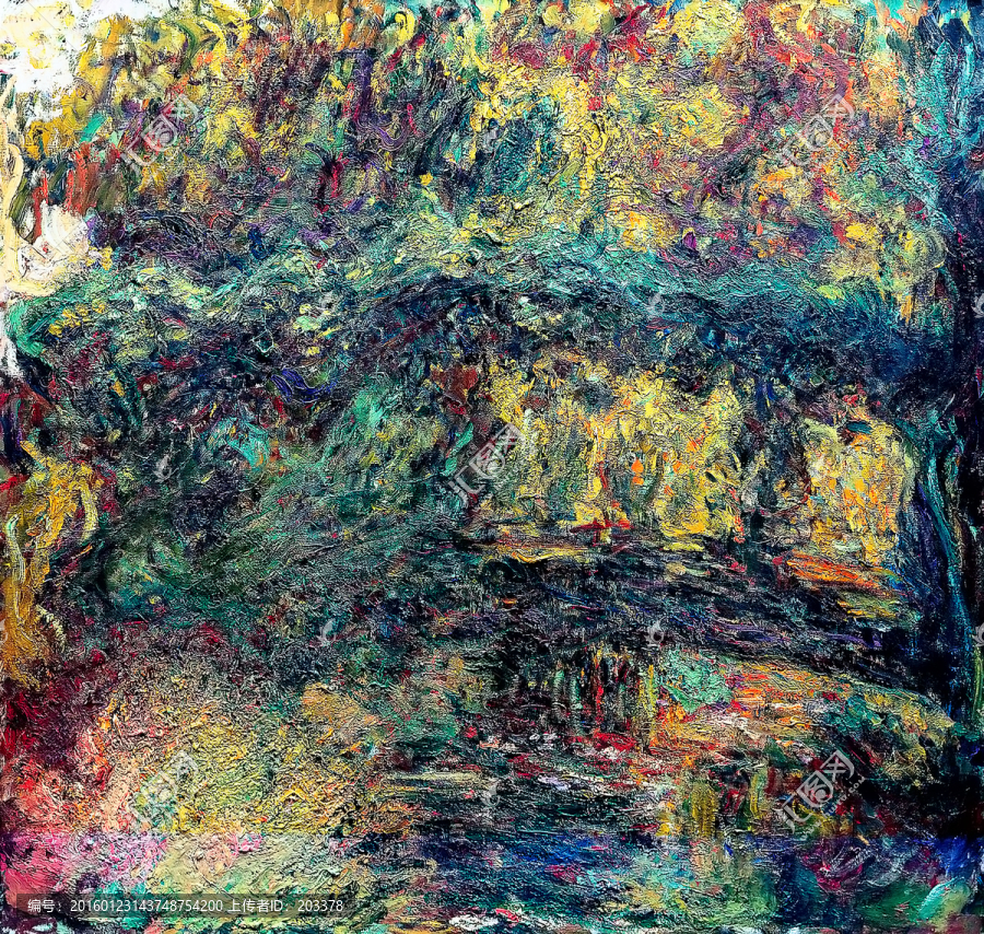 莫奈作品抽象油畫