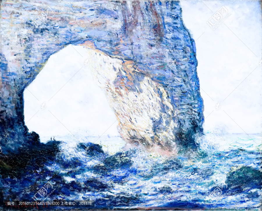 莫奈作品抽象油畫