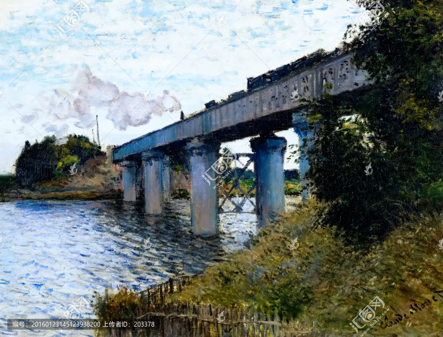 莫奈作品抽象油畫