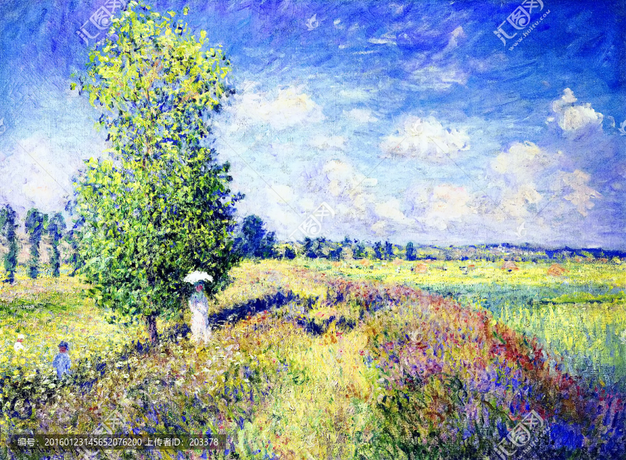 莫奈作品抽象油畫