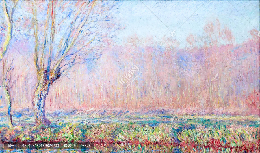 莫奈作品抽象油畫