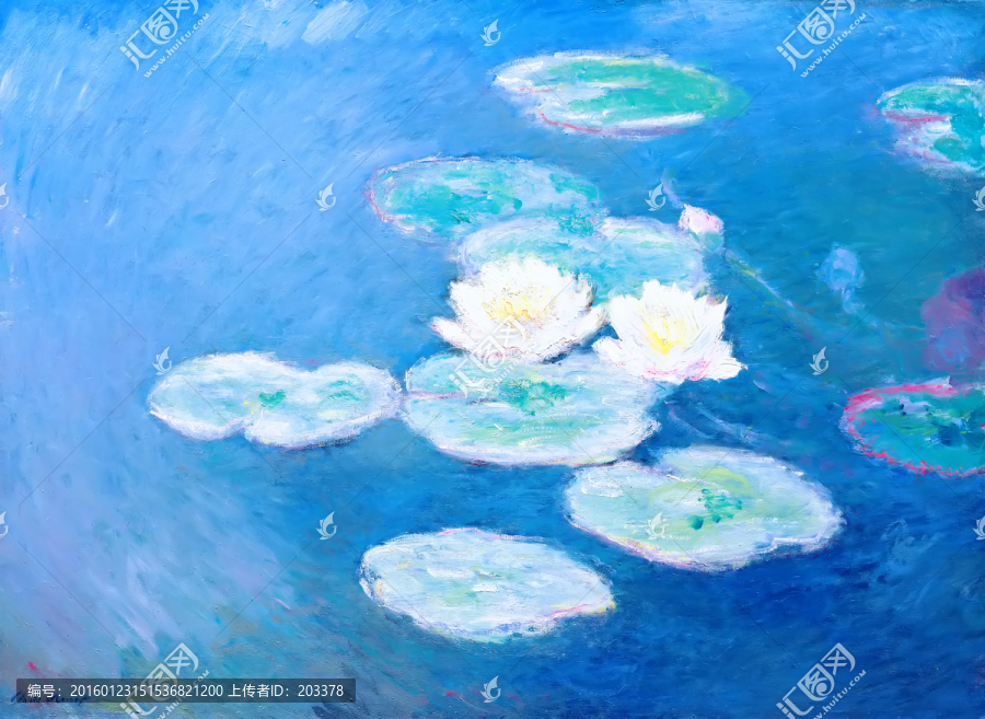 莫奈作品抽象油畫