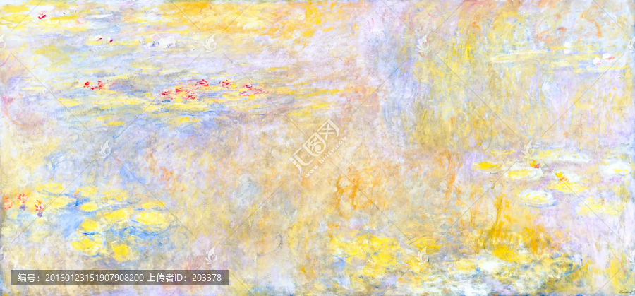 莫奈作品抽象油畫
