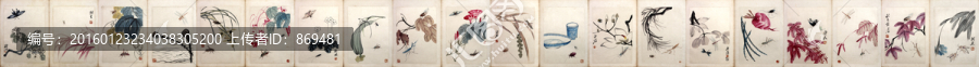 齊白石,花鳥(niǎo)冊(cè)頁(yè),未分層