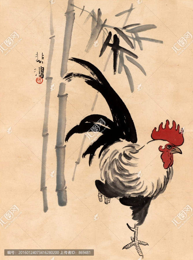 徐悲鴻,花鳥冊頁,未分層