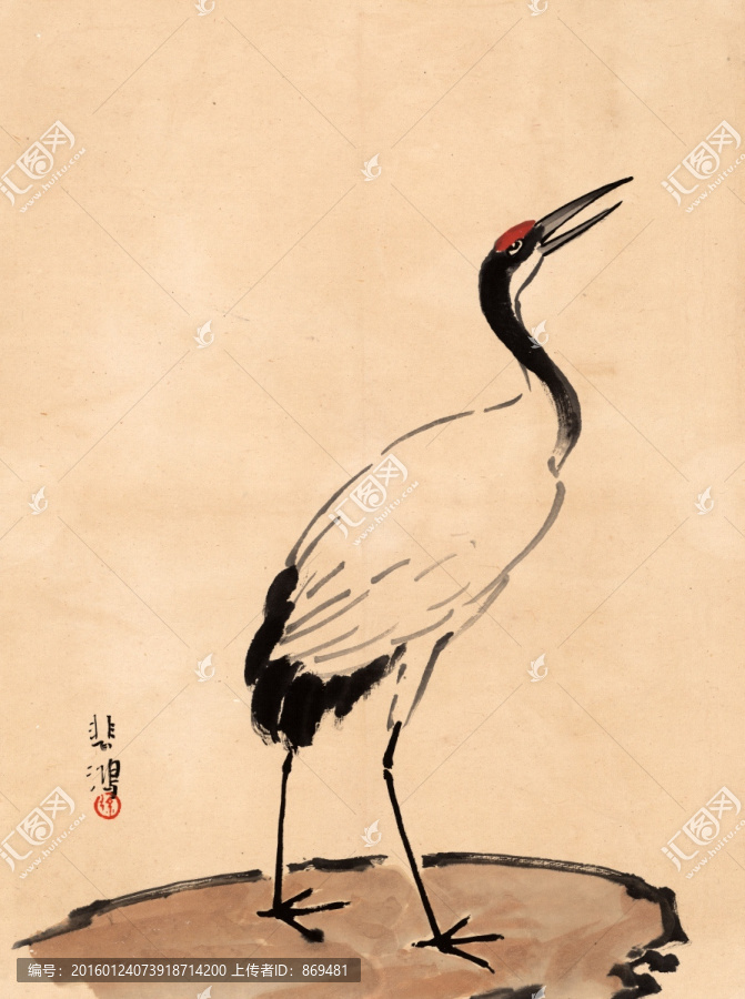 徐悲鴻,花鳥冊(cè)頁,未分層