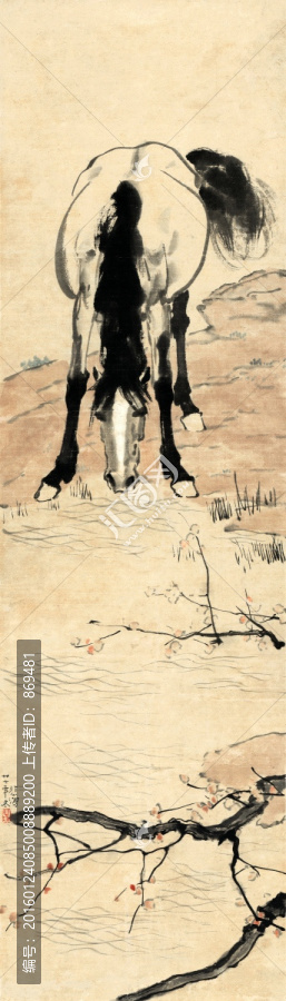 徐悲鴻,飲馬圖,未分層