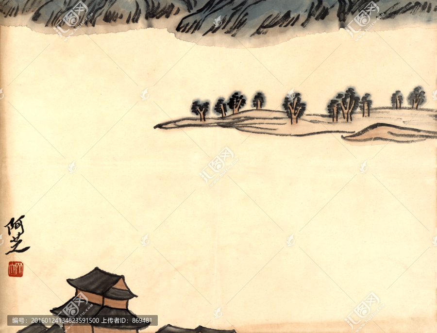 齊白石,借山圖冊(cè)二十二開(kāi)未分層