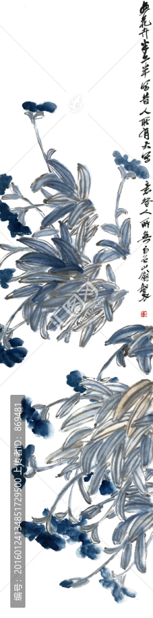 齊白石,蘭圖,未分層