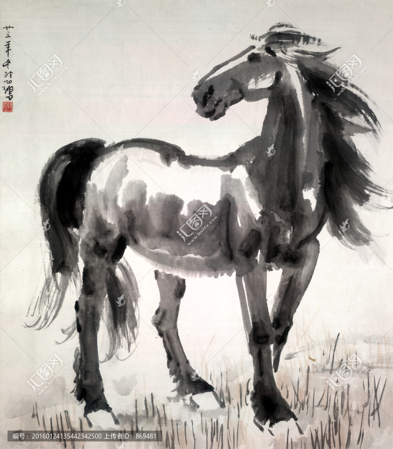徐悲鴻,奔馬圖,未分層