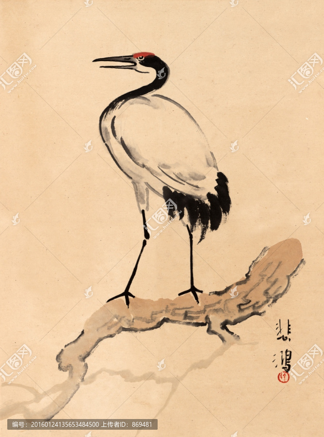 徐悲鴻,花鳥(niǎo)冊(cè)頁(yè),未分層