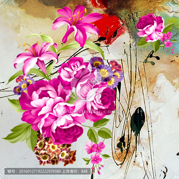 花,無框畫
