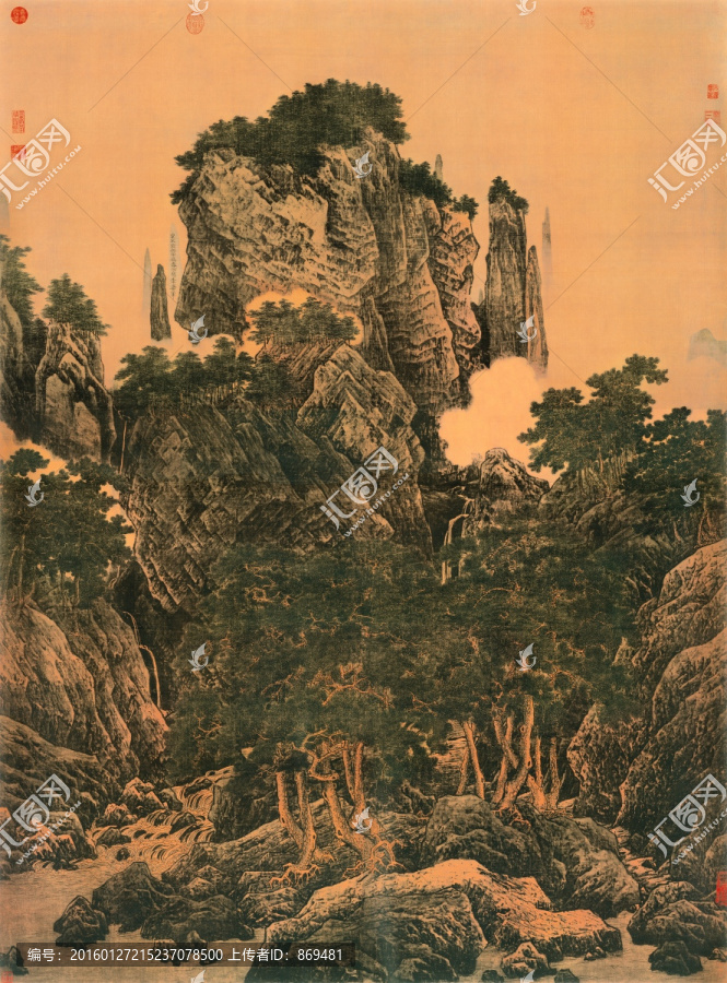 李唐,萬壑松風(fēng)圖,未分層