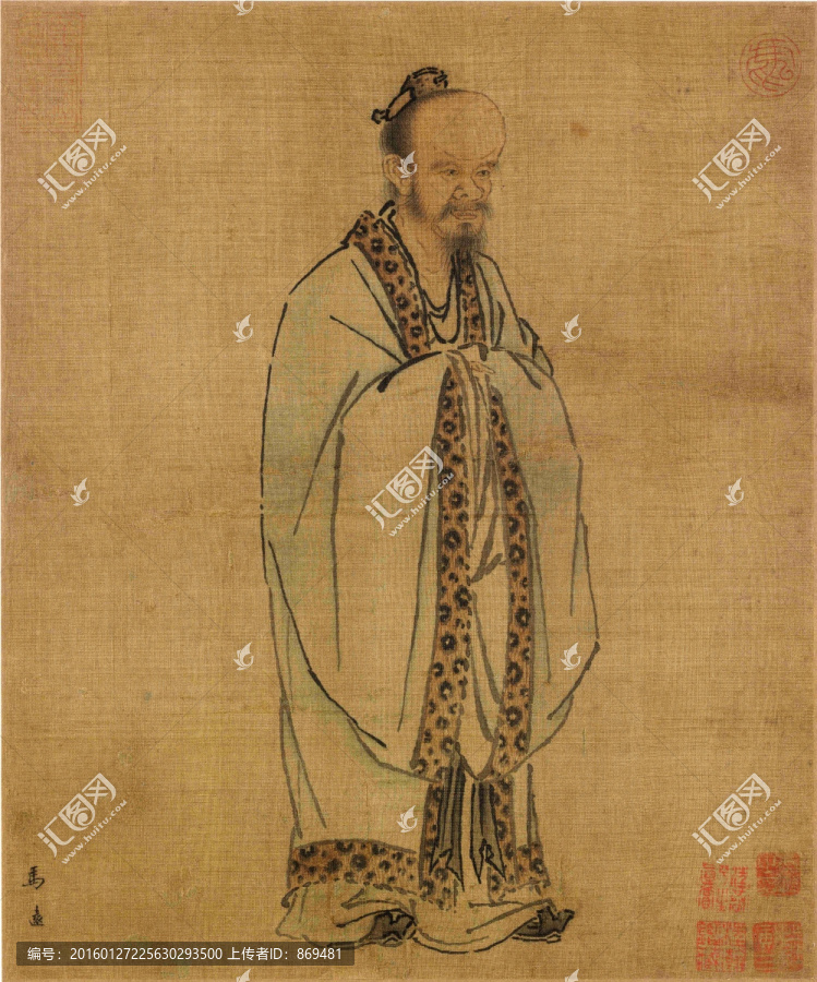 馬遠(yuǎn) 孔子像圖 未分層