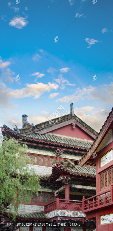 仿古建筑特写