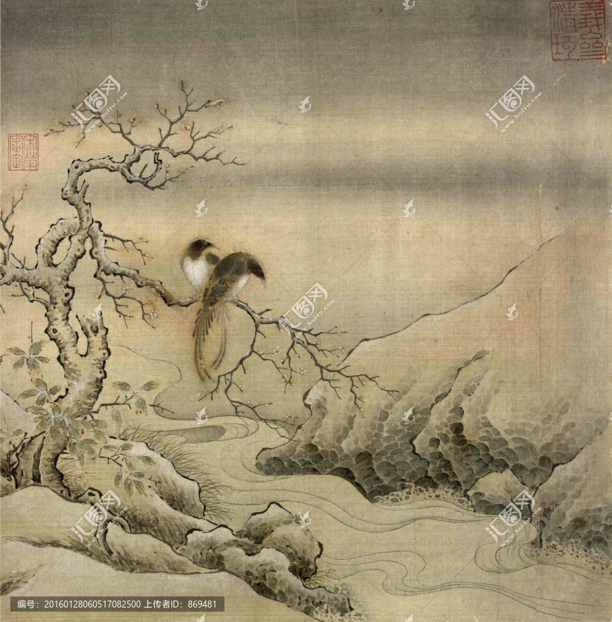 烏桕文禽圖,未分層