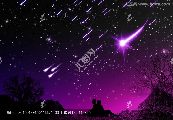 浪漫星空裝飾背景