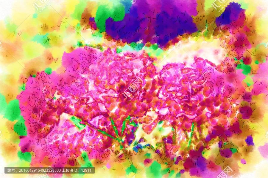 花卉抽象畫