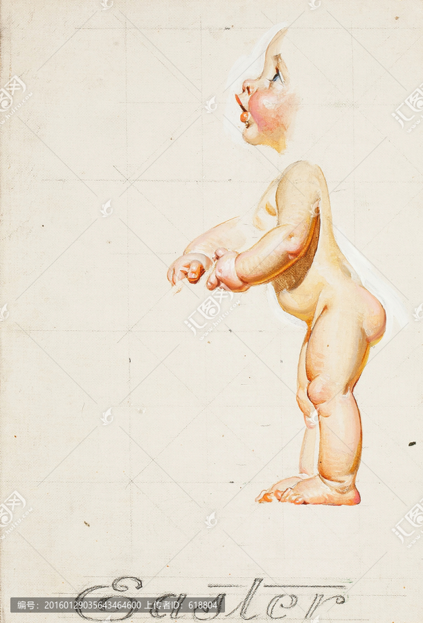高清兒童人物油畫插畫,畫廊專供