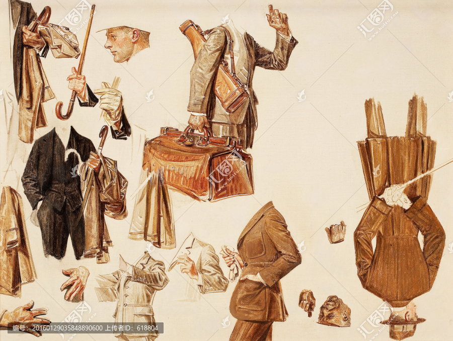高清服飾人物油畫插畫,畫廊專供
