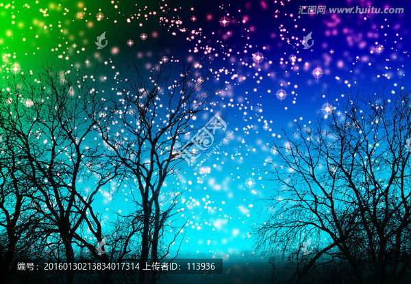 星空背景畫
