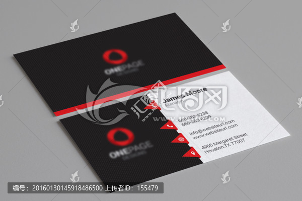 黑紅色高端大氣企業(yè)通用名片設(shè)計(jì)