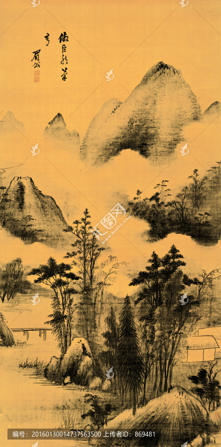 陳繼儒,云山幽趣圖,未分層