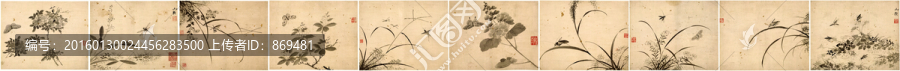 杜大成,花蝶草蟲(chóng)冊(cè)頁(yè),未分層