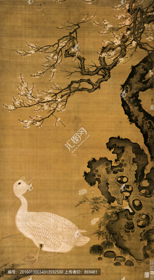 呂紀,獅頭鵝圖,未分層