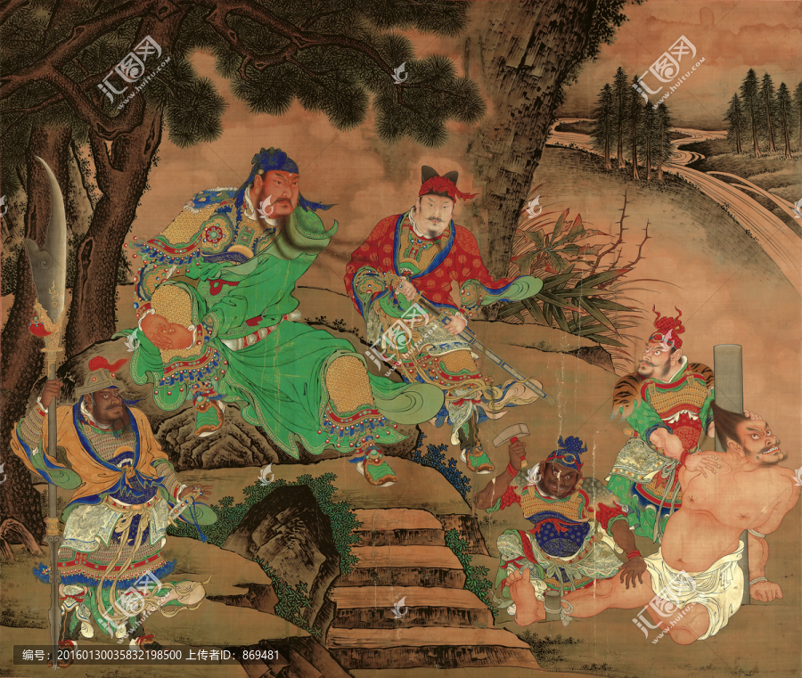 商喜,關(guān)羽擒將圖,未分層