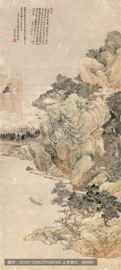 王翚,唐寅詩意圖,未分層