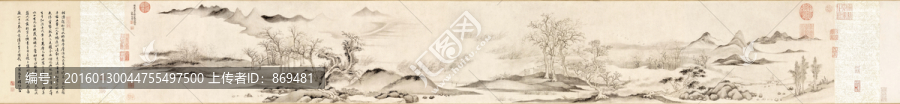 文伯仁,仿趙文敏水村圖,未分層