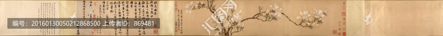 文徵明,白玉蘭圖卷,未分層