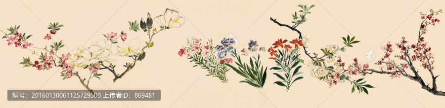 周之冕,百花圖,未分層