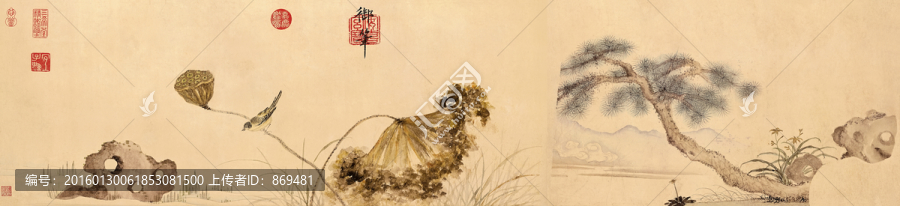 朱瞻基,蓮浦松吟蔭圖卷,未分層