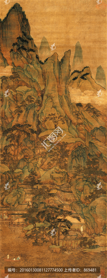 胡延暉,春山泛舟圖,未分層