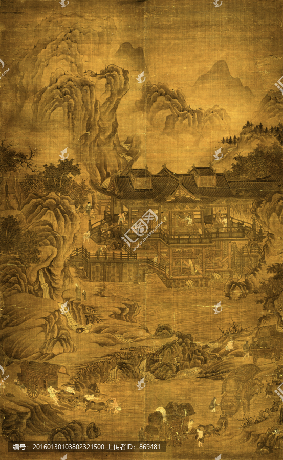 山溪水磨圖,未分層
